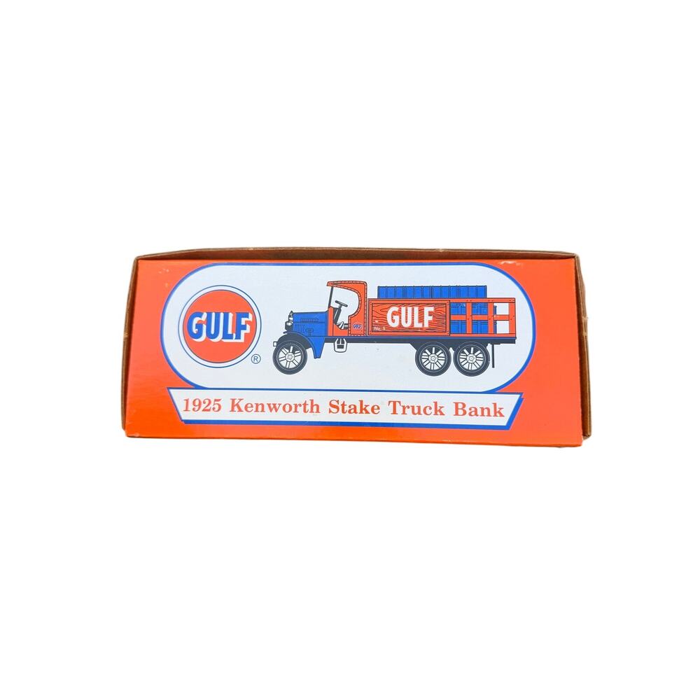 Vintage Ertl 1925 Kenworth Stake Truck Coin Bank – Gulf Oil Collector Edition - Picture 2 of 11